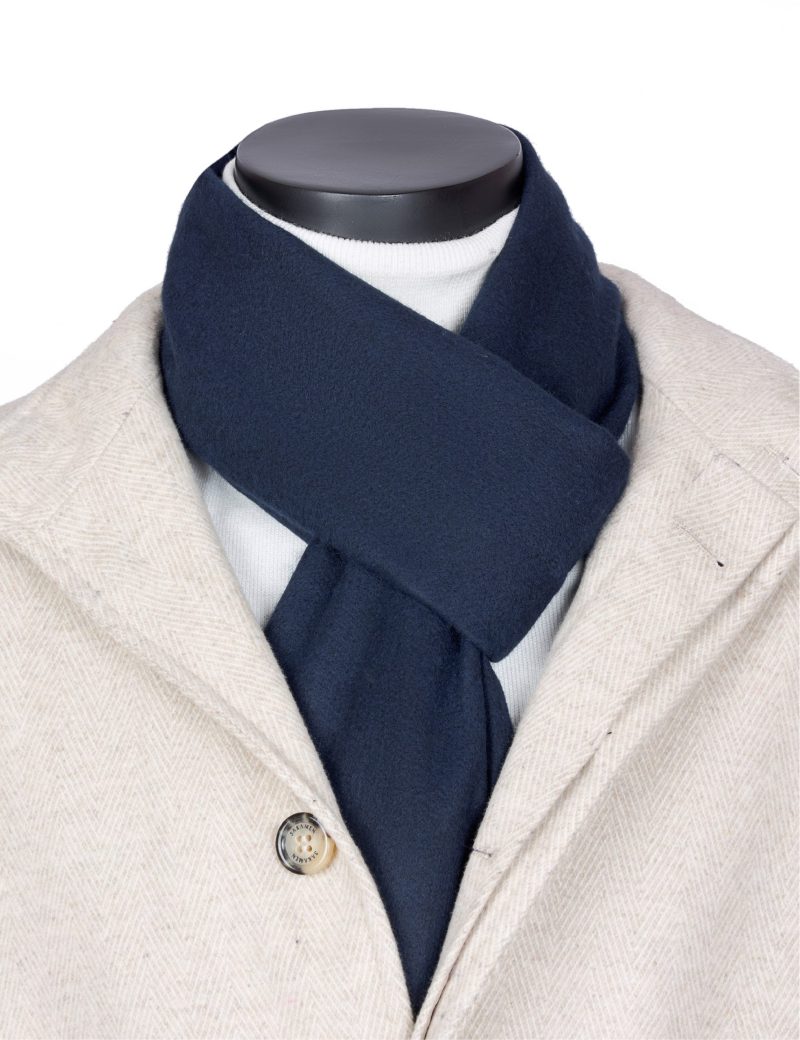 SR02N00-Navy-1 Plain Scarf