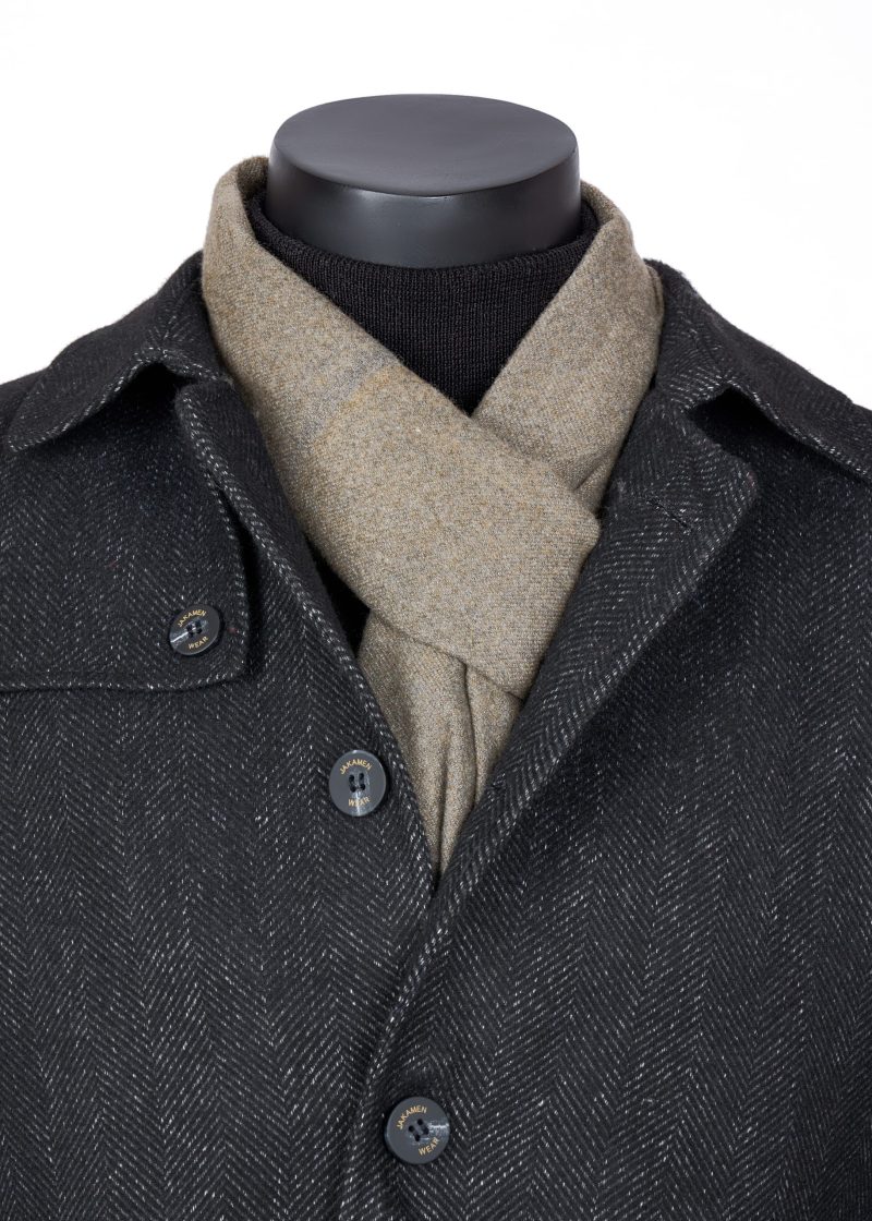 SR02OL00-Olive-1 Semi Textured Scarf