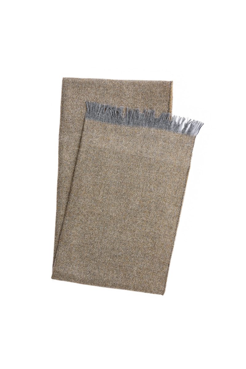 SR02OL00-Olive-3 Semi Textured Scarf