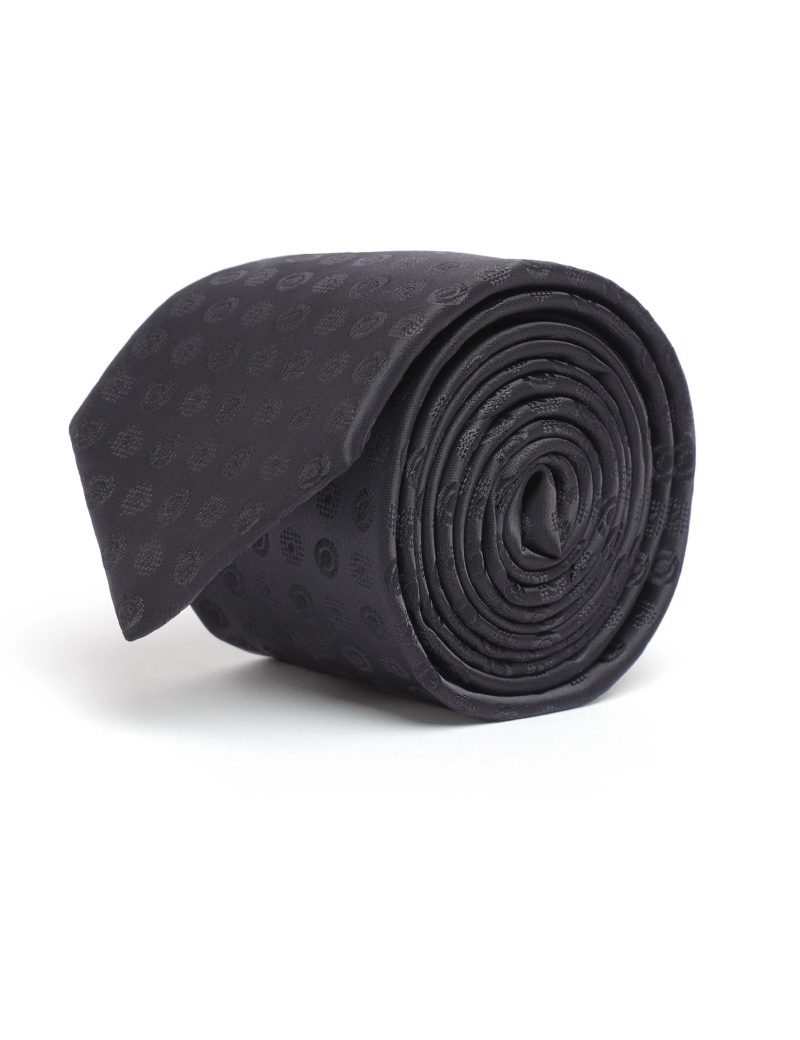 T001B00-Black-1 Black circles Tie