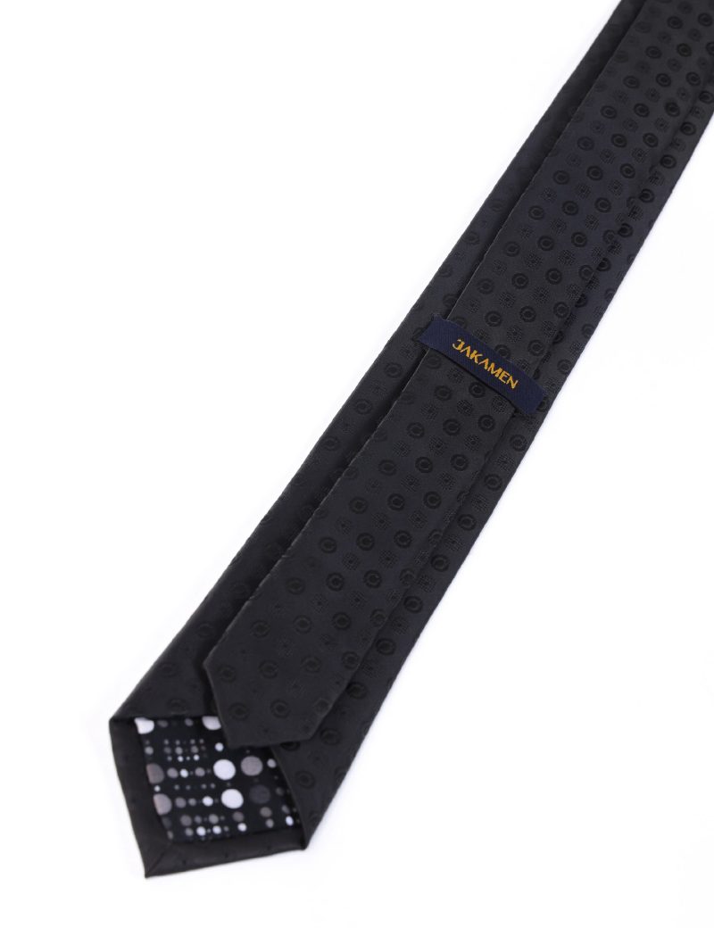 T001B00-Black-2 Black circles Tie