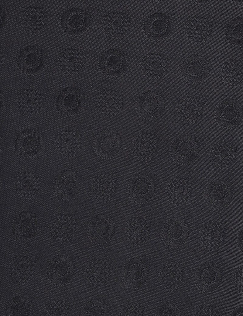 T001B00-Black-3 Black circles Tie