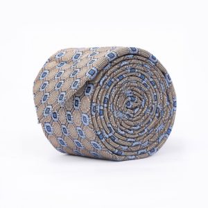 Blue & white pattern Tie