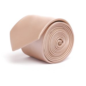 Plain satin Champagne Tie