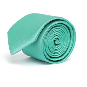 Plain satin Light green Tie