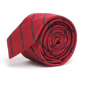 Black and Maroon Regimental Stripes Tie