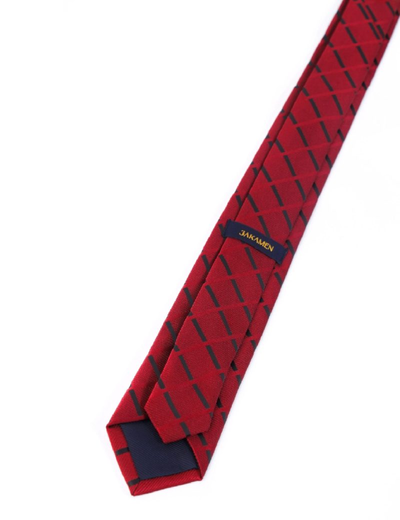 T001M00-Maroon-2 Black and Maroon Regimental Stripes Tie