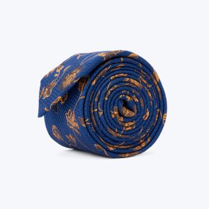 B. Gold Flowers Tie