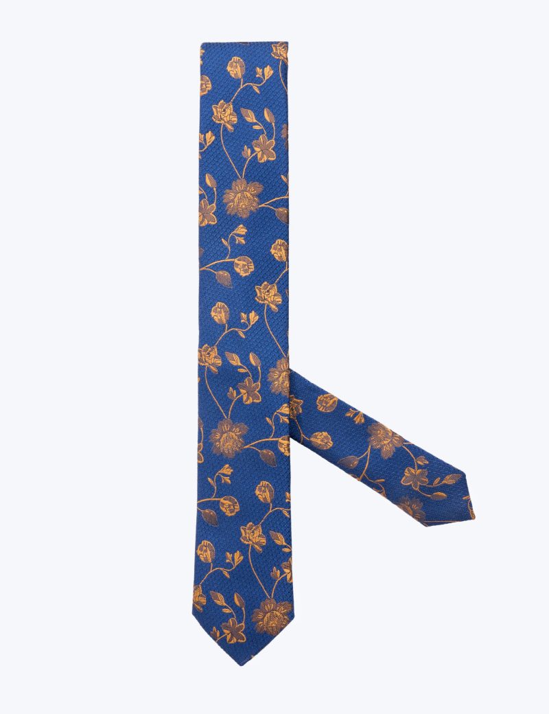 B. Gold Flowers Tie