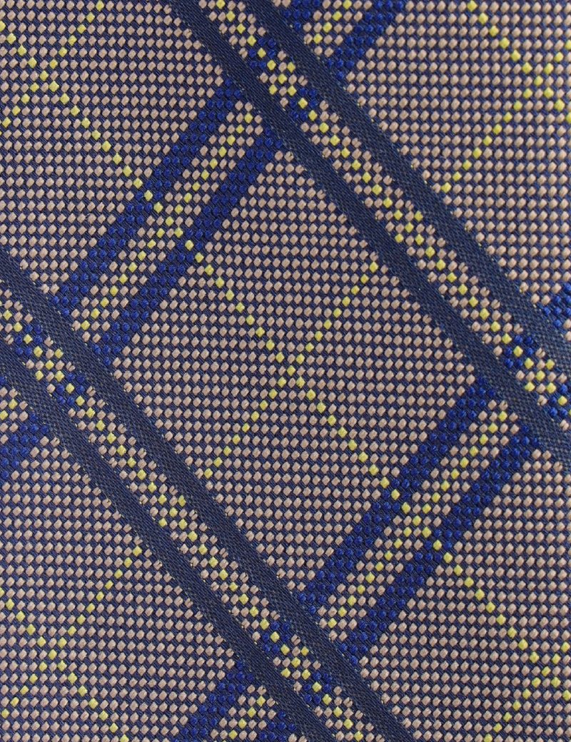 Navy & black tartan Tie