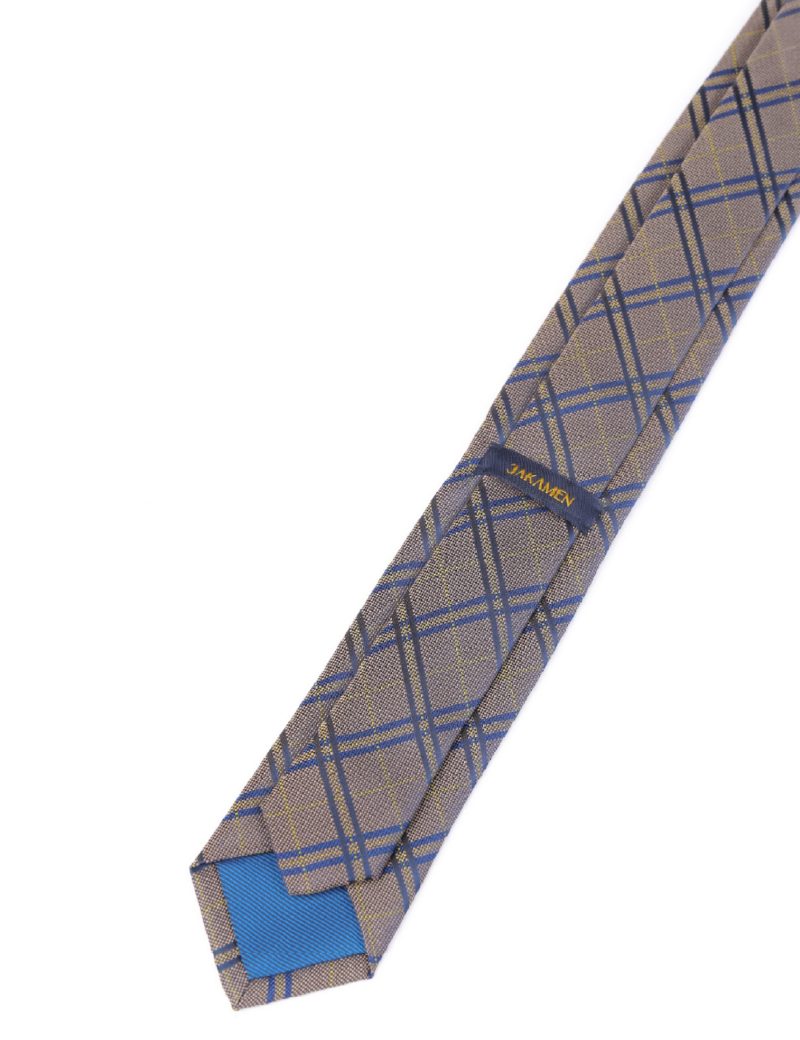 Navy & black tartan Tie