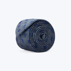 Navy & Black flower Tie