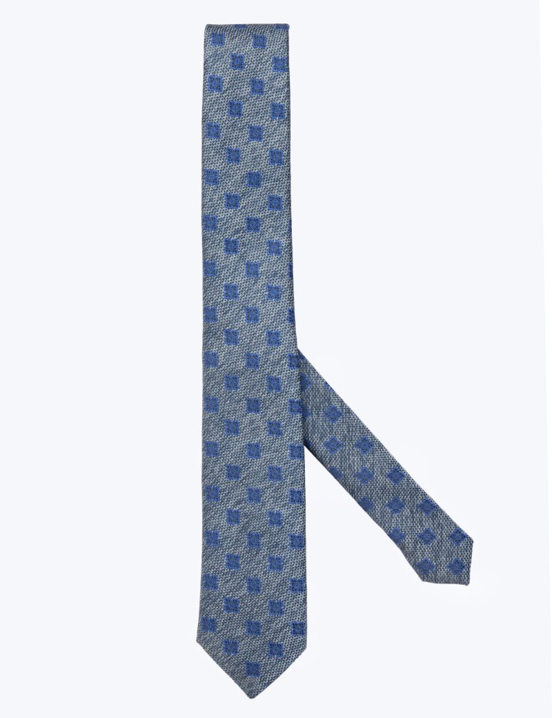 Navy & Black flower Tie