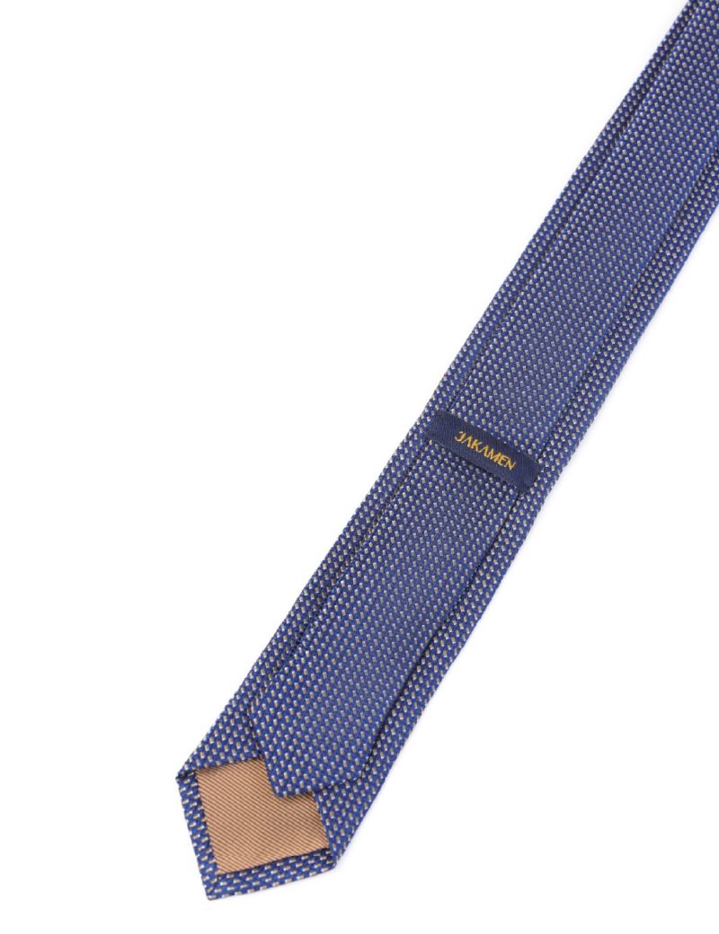 T002N00-Navy-4 Beige pattern Tie
