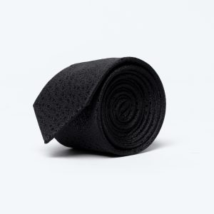 Black flower Tie