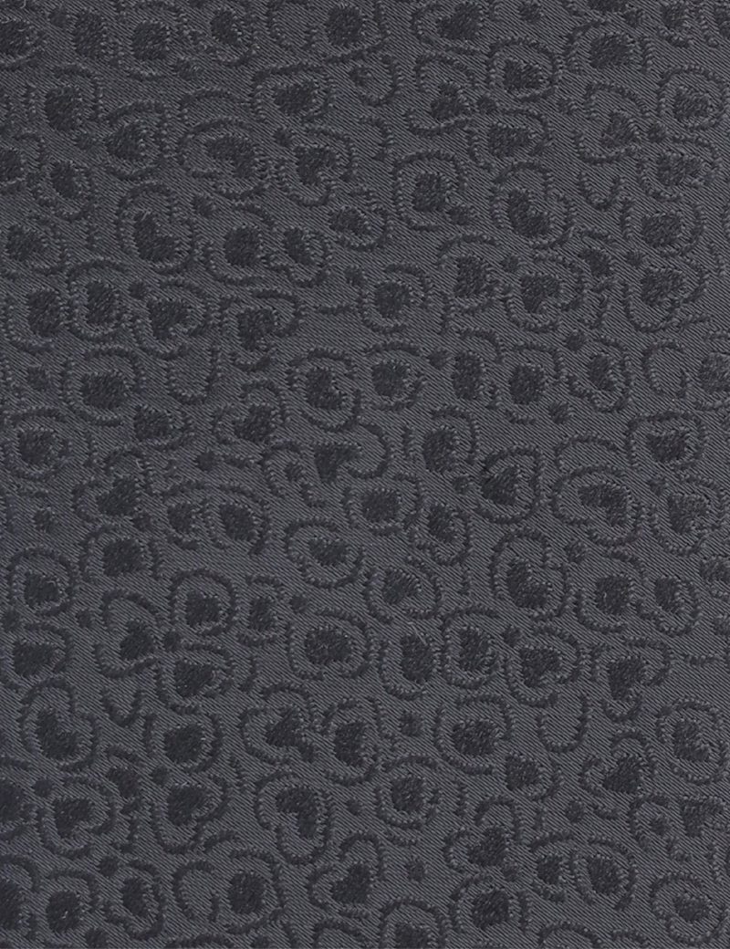 Black flower Tie