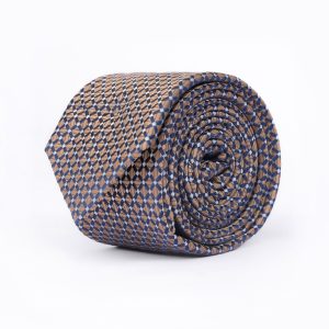 Navy checked Tie