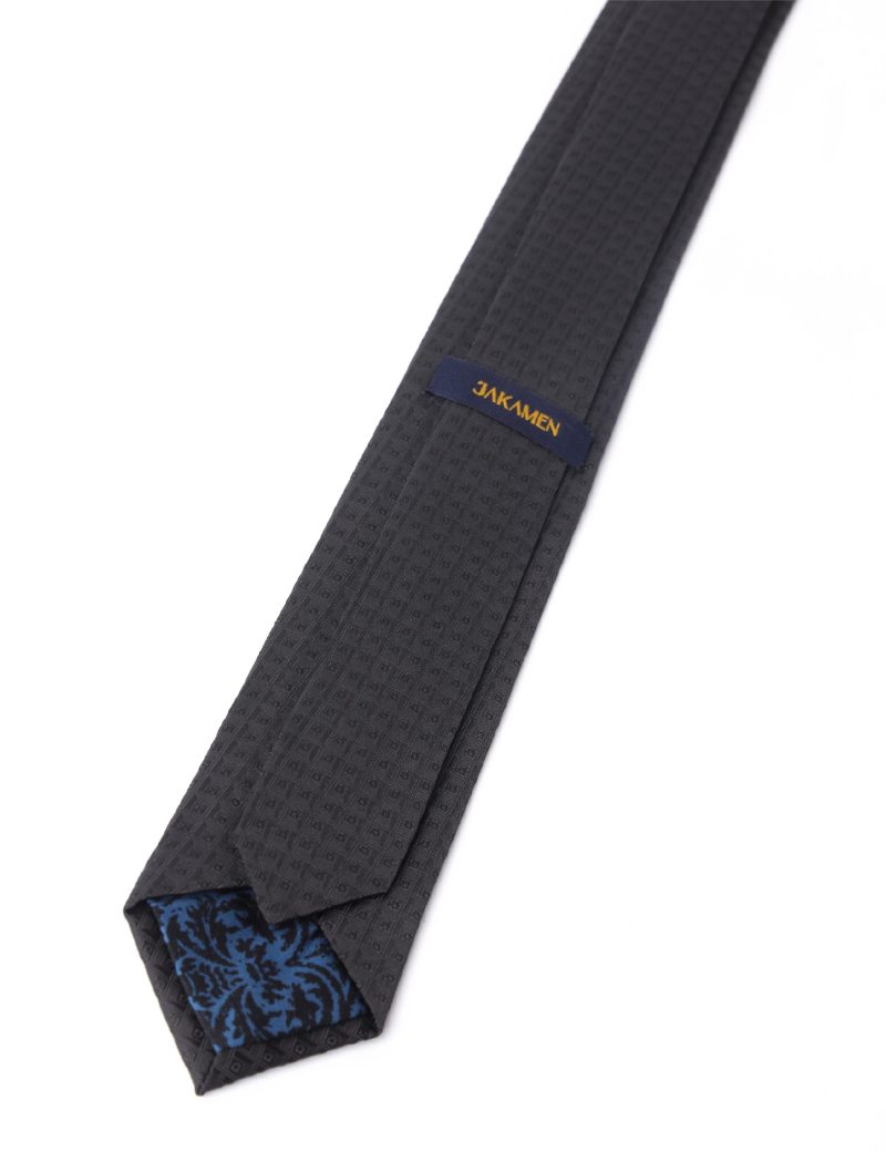 T004B00-Black-2 Black pattern Tie