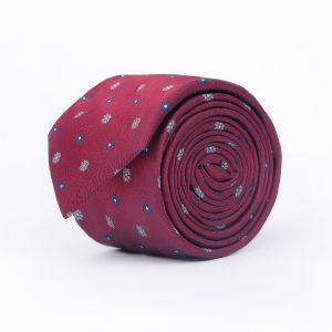 Navy & grey flowers Tie