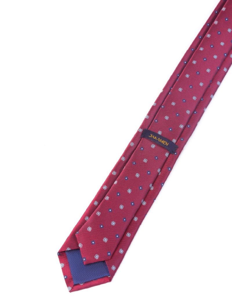 Navy & grey flowers Tie