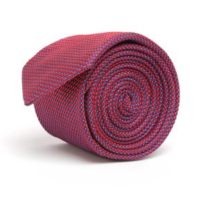Navy & White pattern Tie