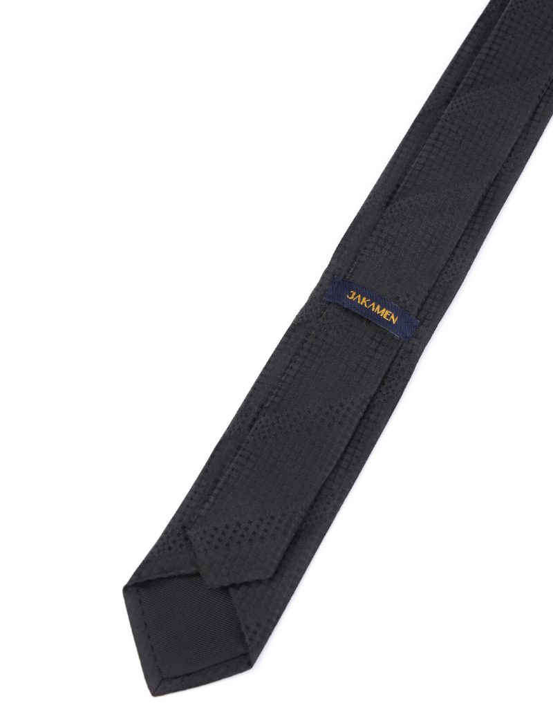 T005B00-Black-4 Black regimental stripes Tie
