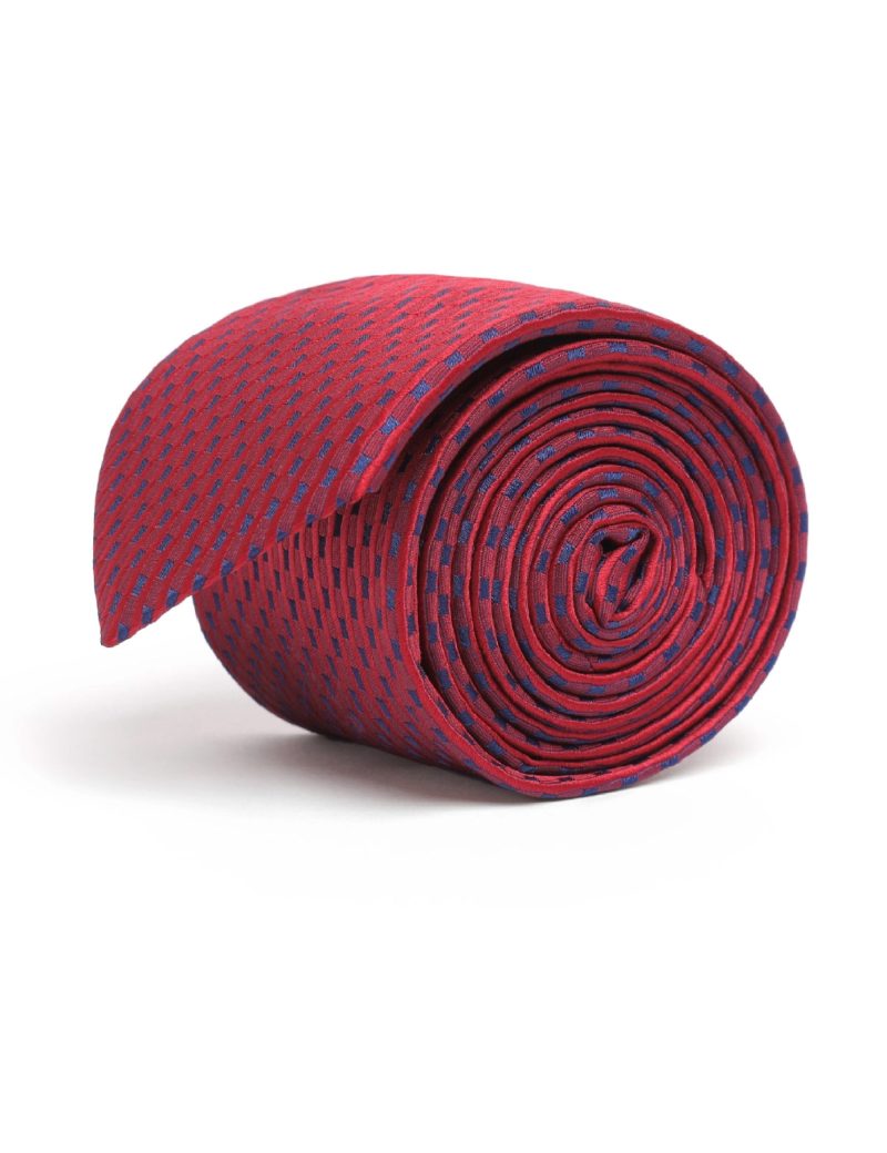 T005R00-Red-1 Navy pattern Tie
