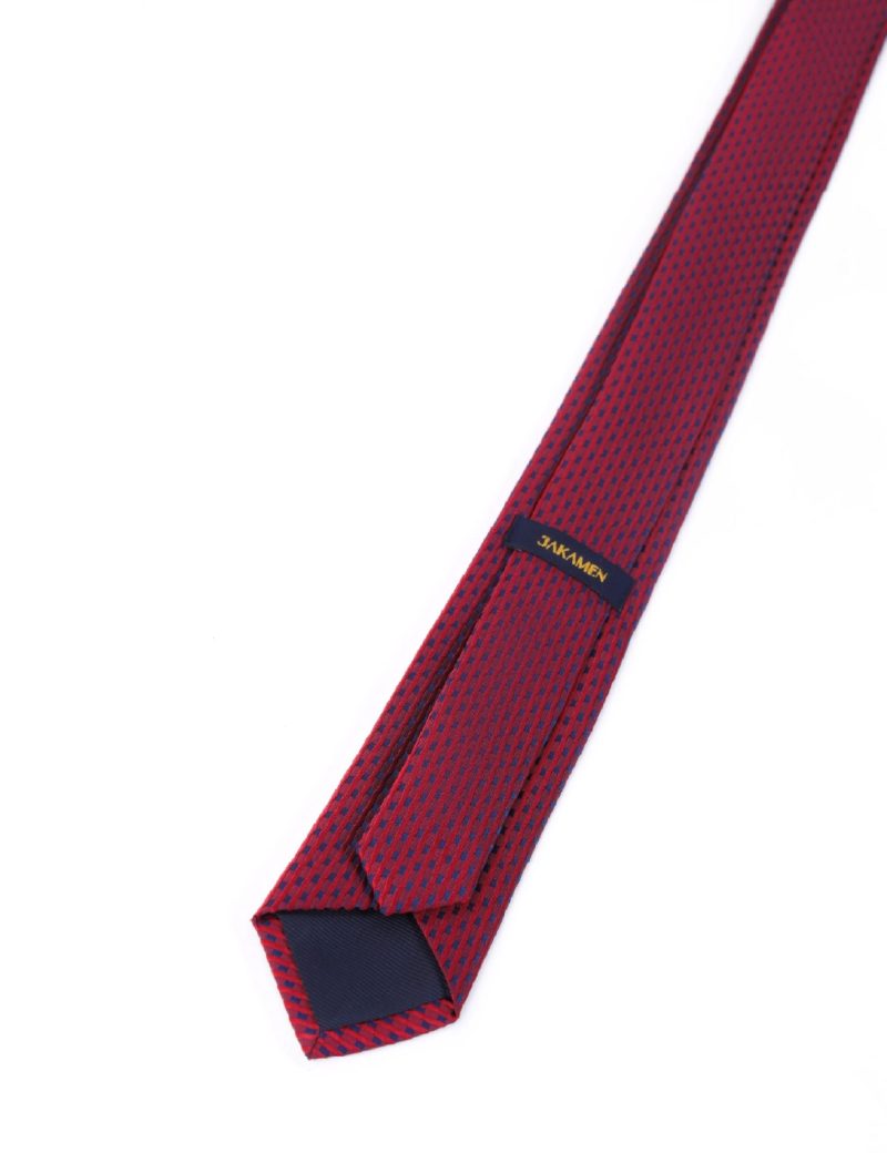 T005R00-Red-3 Navy pattern Tie