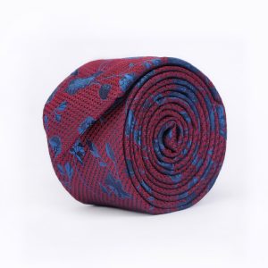 Navy flowers Tie