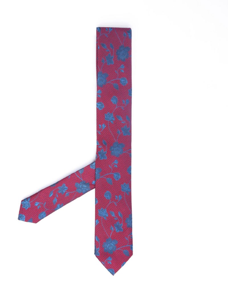Navy flowers Tie