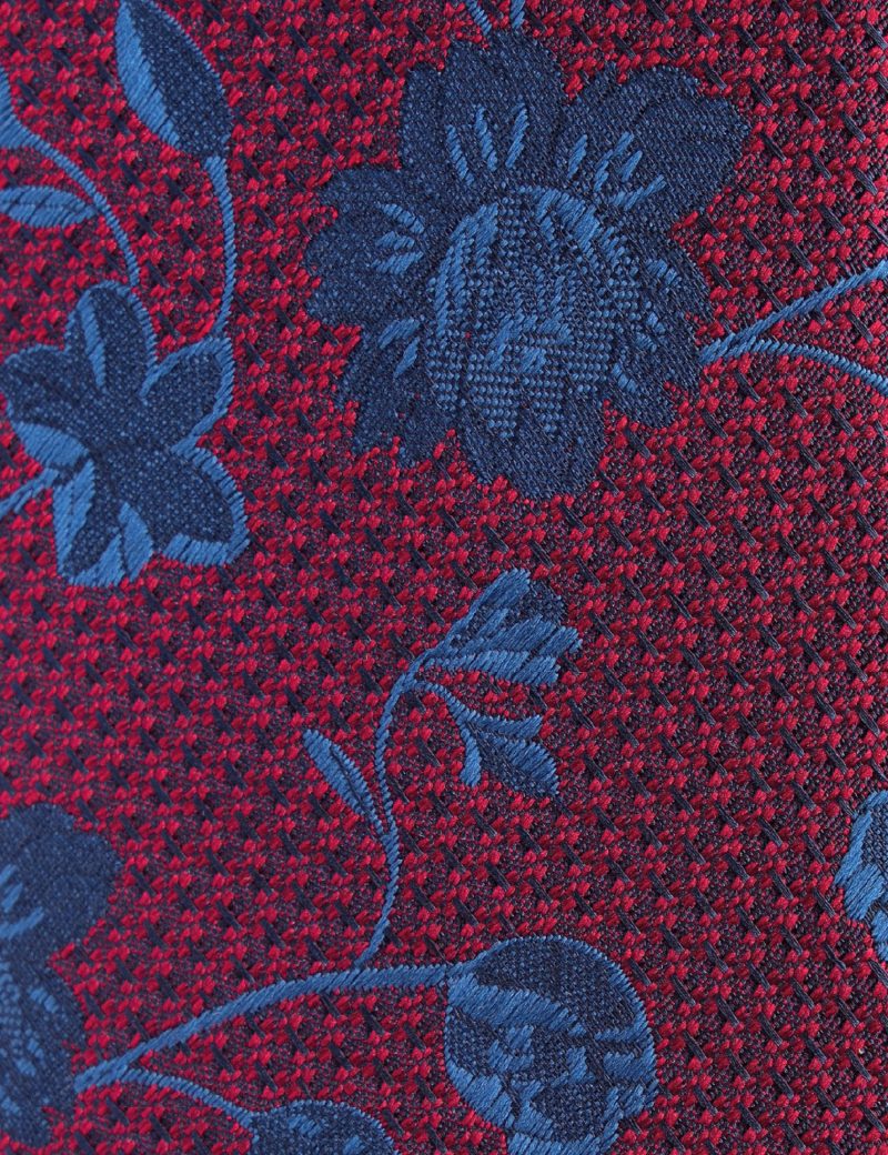Navy flowers Tie