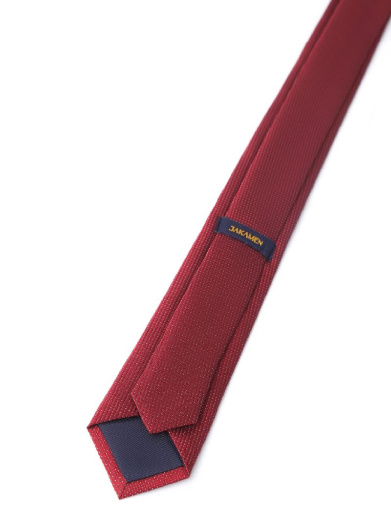 T006R00-Red-2 Squares with white dots Tie