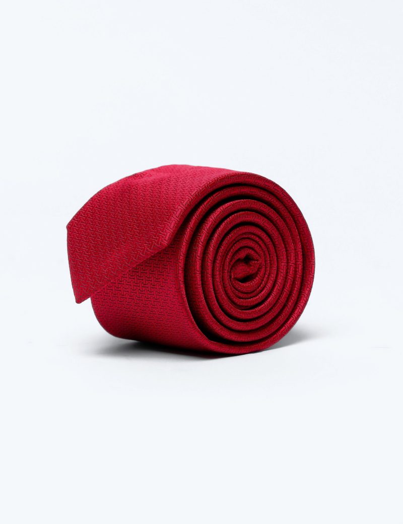 T007R00-Red-1 Patterned Tie