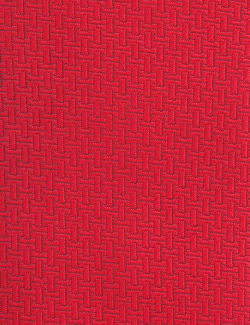T007R00-Red-2 Patterned Tie