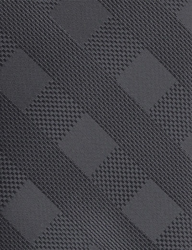 T008B00-Black-3 Checked Tie