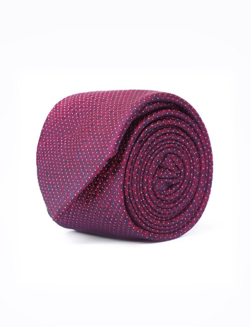 T009M00-Maroon-1 Navy with white dots Tie