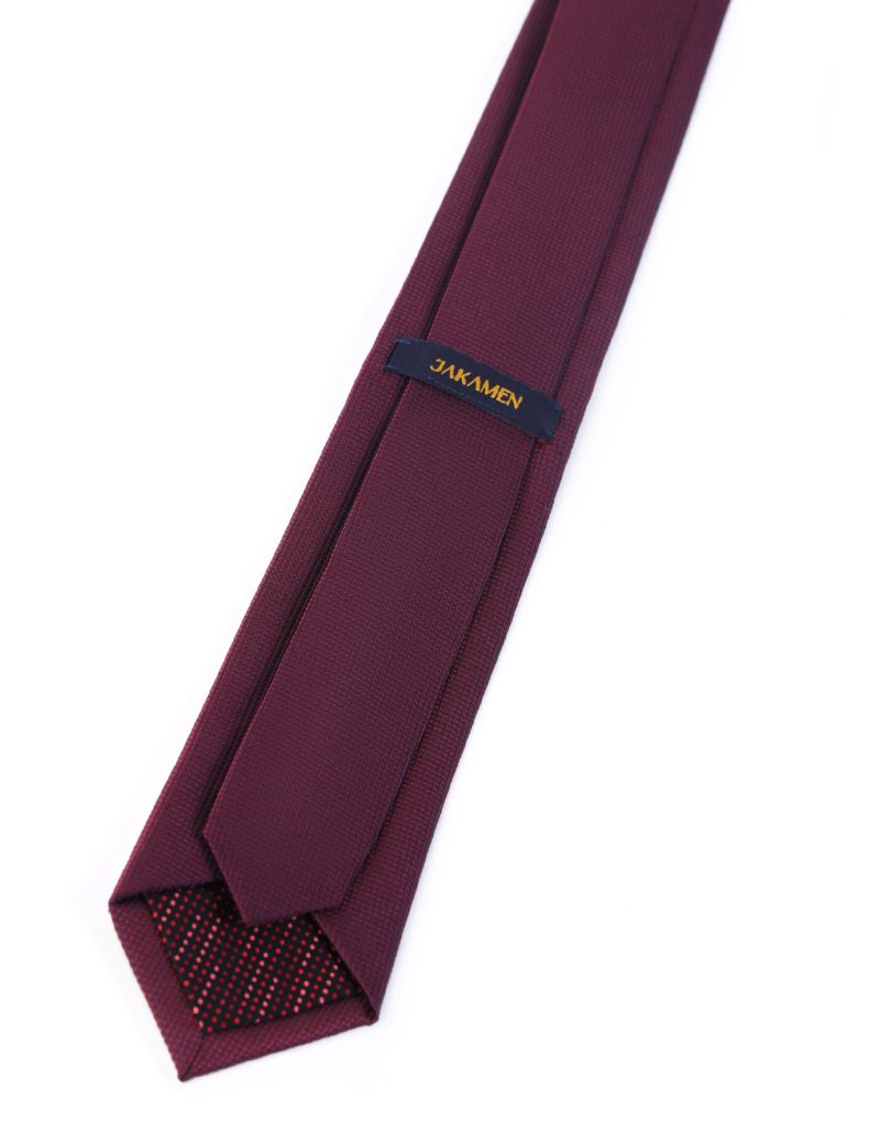 T012M00-Maroon-3 Squares with navy dots Tie