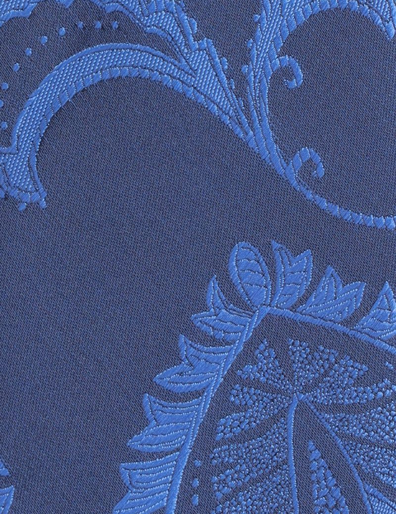 T012N00-Navy-3 Paisley blue Tie