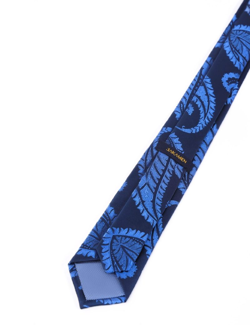T012N00-Navy-4 Paisley blue Tie