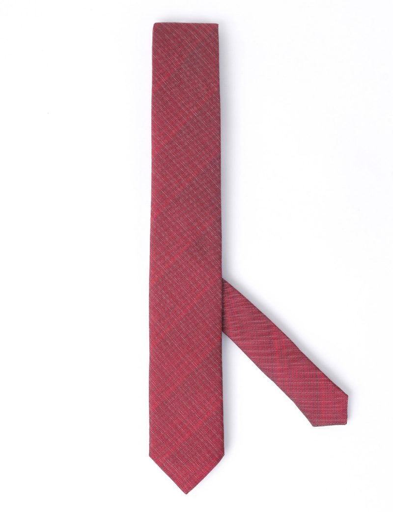 T013M00-Maroon-3 Patterned Tie