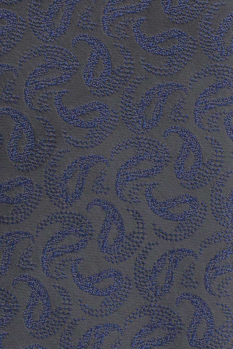T014B00-Black-3-1 Paisley navy Tie