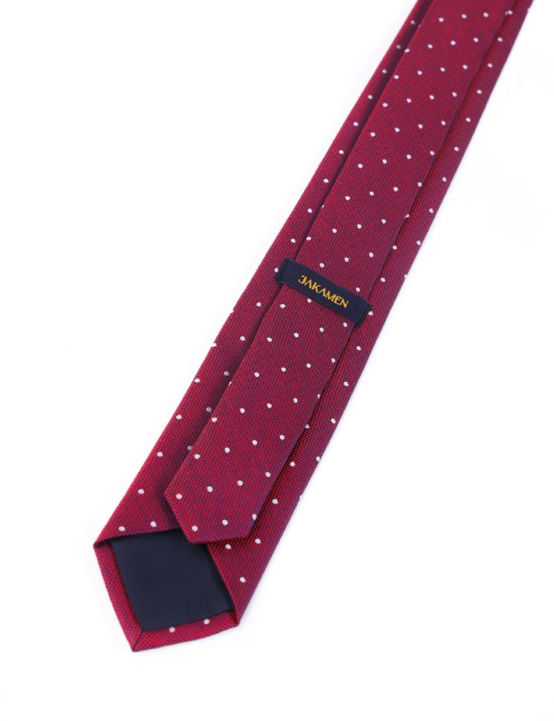 T014M00-Maroon-2 White dots Tie