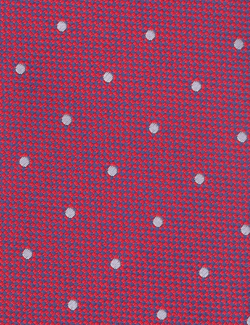 T014M00-Maroon-4 White dots Tie