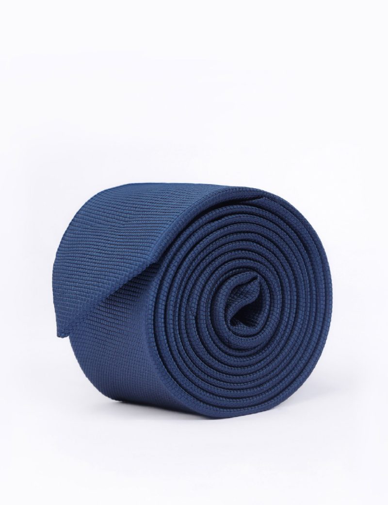 T014N00-Navy-1 Small squares Tie