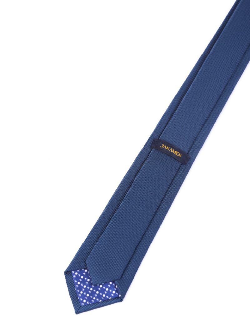 T014N00-Navy-4 Small squares Tie