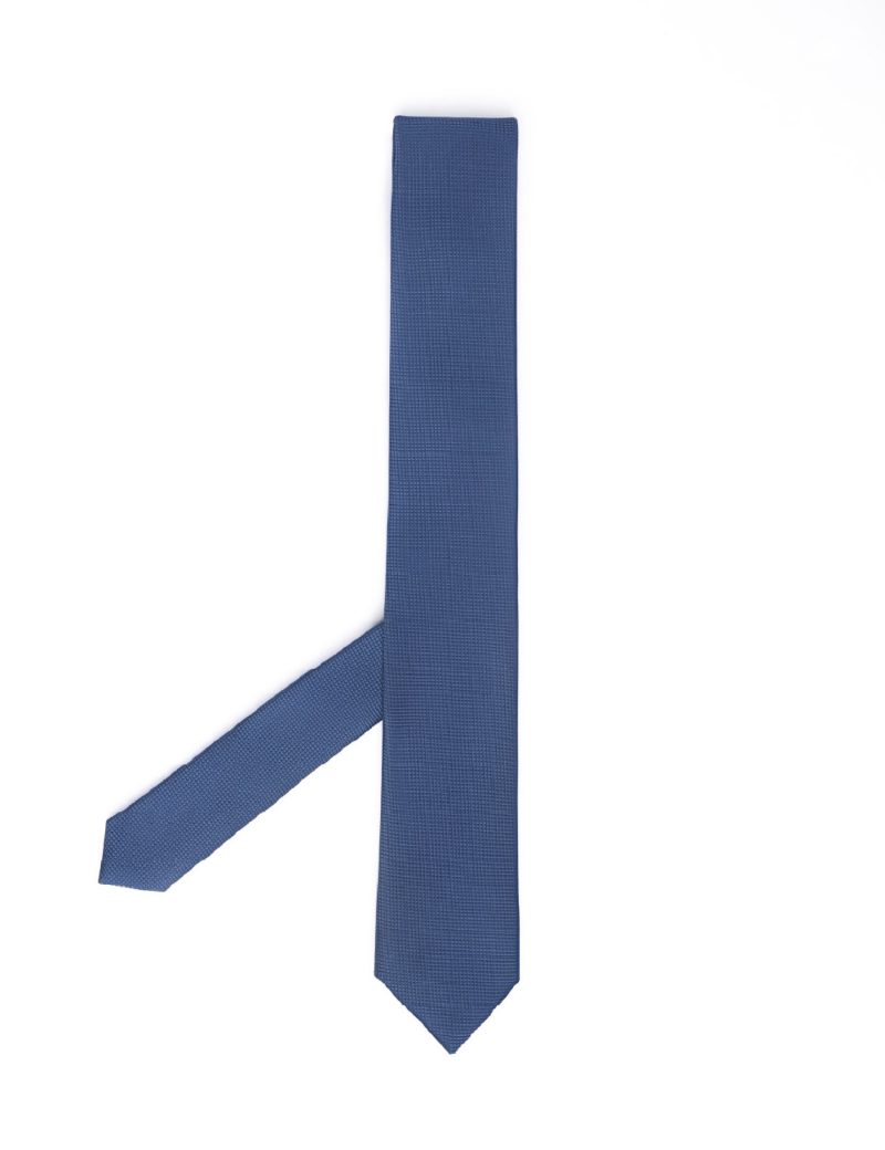 T014N00-Navy-5 Small squares Tie