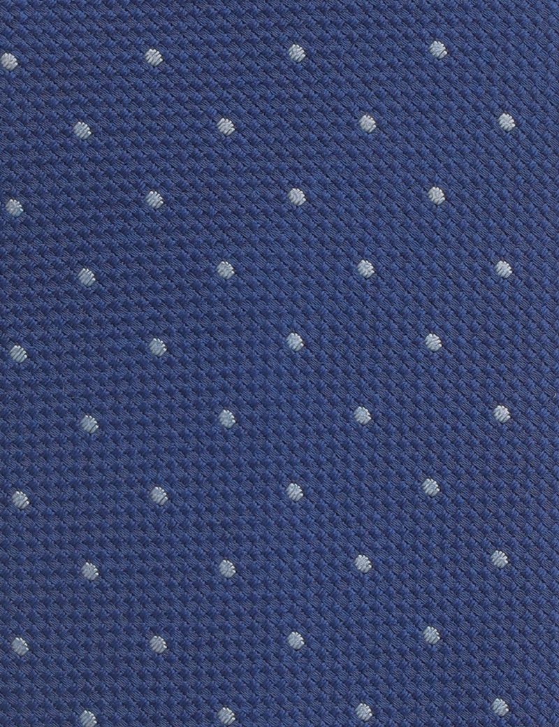 T016N00-Navy-5 White dots Tie