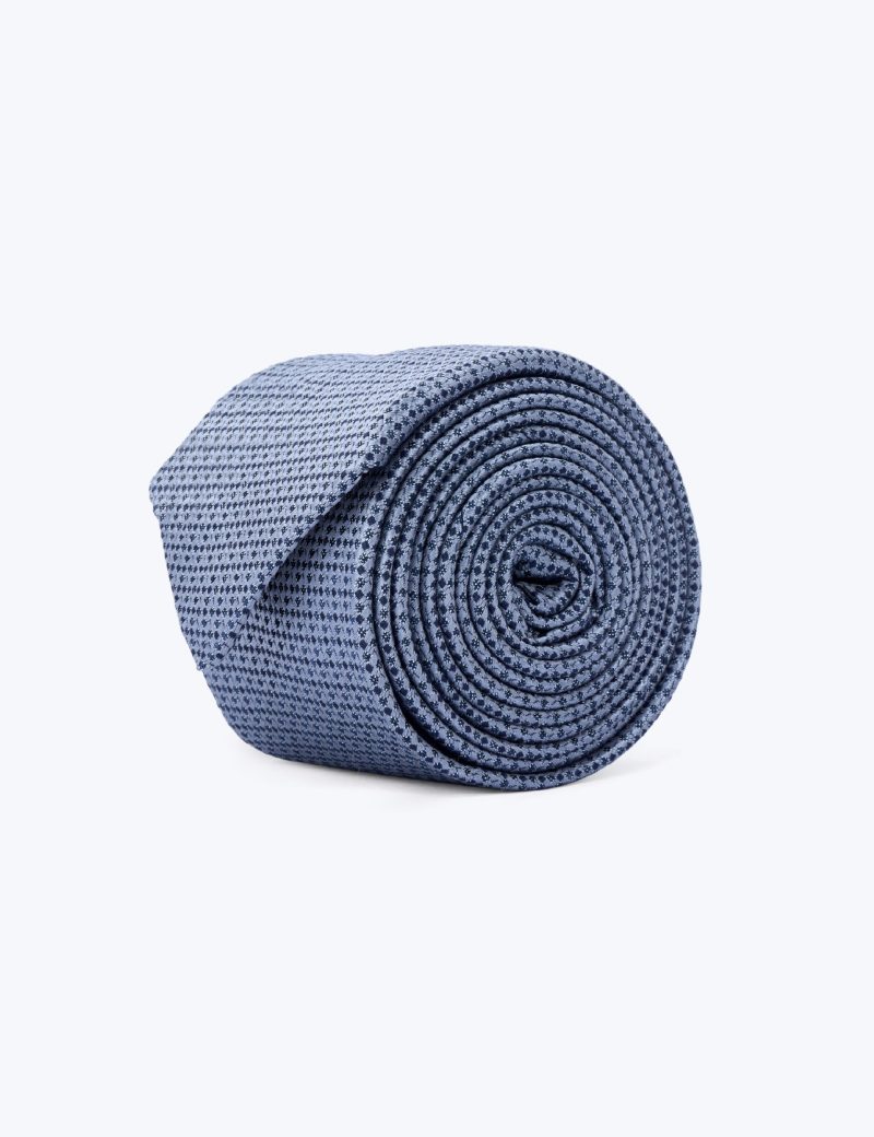TH001G00-Grey-3 Handkerchief with black dots