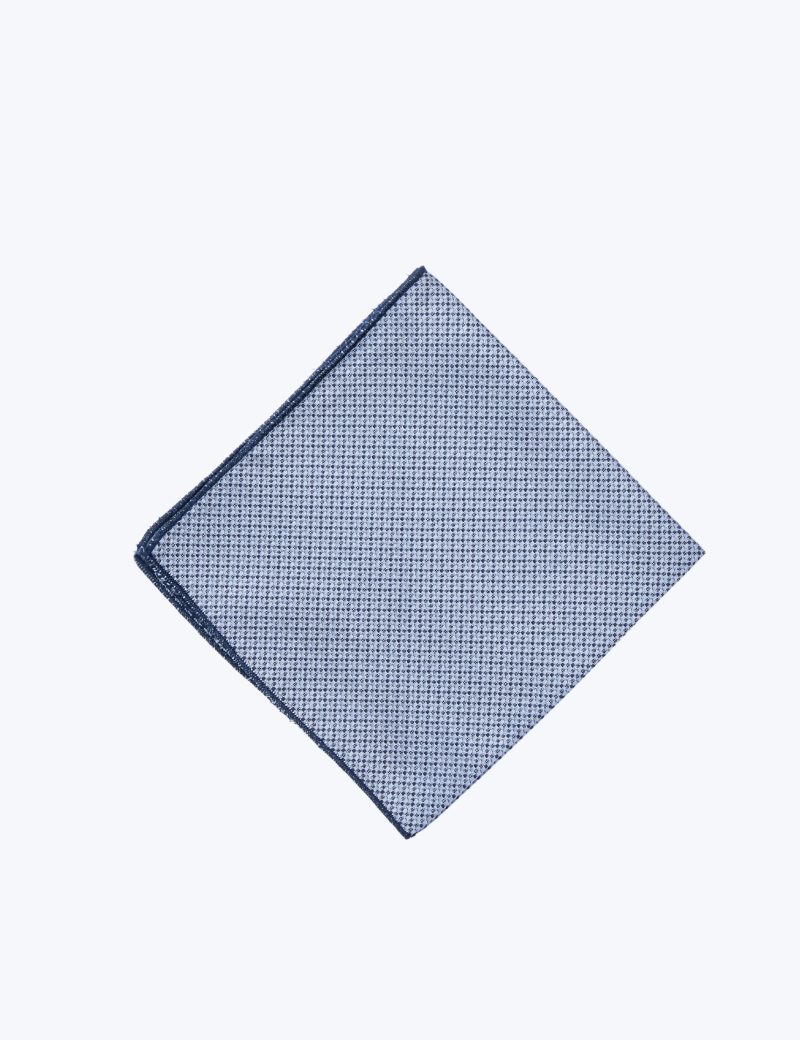 TH001G00-Grey-6 Handkerchief with black dots