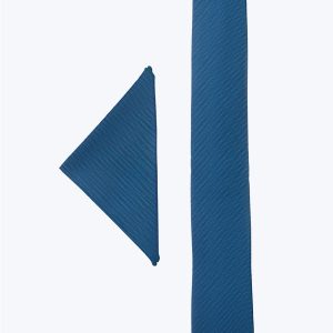 Handkerchief with navy stripes